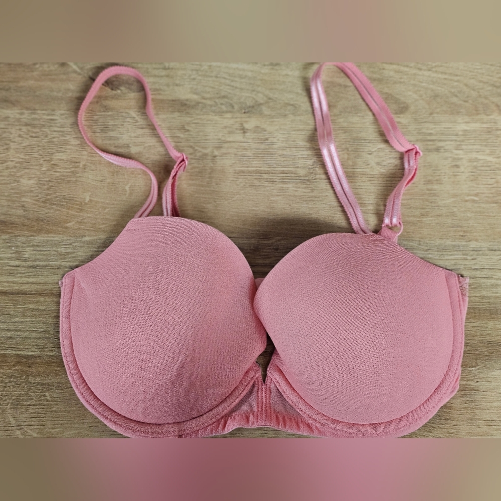 On Gossamer Pink Push-Up Bra 32 DD